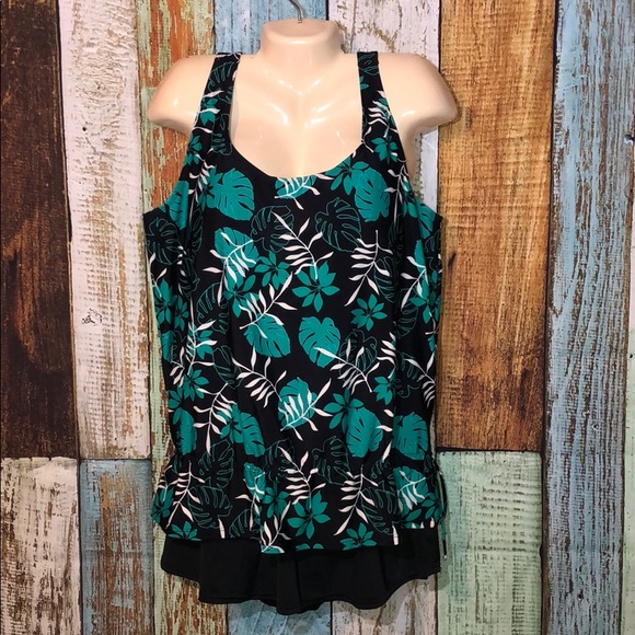 Blair Other - Blair 24W Palm Leaf Two Piece Tankini Swimsuit